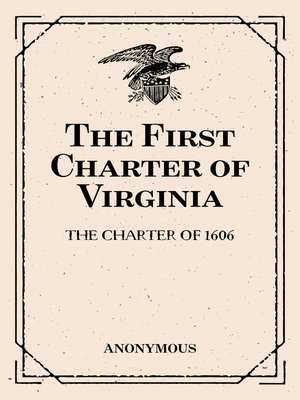 cover image of The First Charter of Virginia